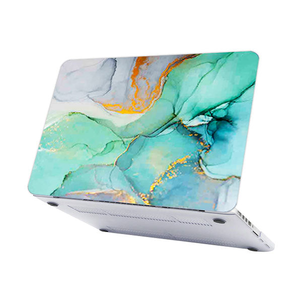 GreenMarble-105 - Macbook Case - Macbook M1 M2 Pro Max 14" 16" inch  + Free Keyboard Cover