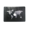 Blackmap With Apple Cut Out Logo - Macbook Case - Macbook Air Pro 13" inch  + Free Keyboard Cover