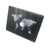 Blackmap With Apple Cut Out Logo - Macbook Case - Macbook Air Pro 13" inch  + Free Keyboard Cover