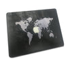 Blackmap With Apple Cut Out Logo - Macbook Case - Macbook Air Pro 13" inch  + Free Keyboard Cover