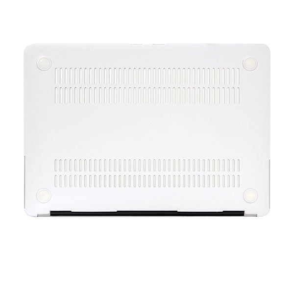 RS-1369White Without Apple Cut Out Logo - Macbook Case - Macbook Air 13.6" inch  + Free Keyboard Cover