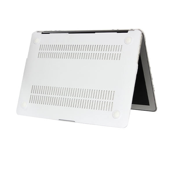 RS-1369White Without Apple Cut Out Logo - Macbook Case - Macbook Air 13.6" inch  + Free Keyboard Cover