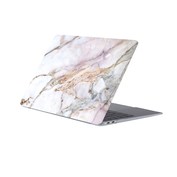 WhiteMarble-018 Without Apple Cut Out Logo - Macbook Case - Macbook Air Pro M1 M2 Pro Max 13" 14" 16" inch  + Free Keyboard Cover