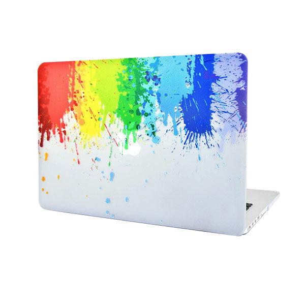 Paintsplat Without Apple Cut Out Logo - Macbook Case - Macbook Air Pro 13" inch  + Free Keyboard Cover