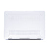 RS-1241White WithApple Cut Out Logo - Macbook Case - Macbook Air Pro 13" inch  + Free Keyboard Cover