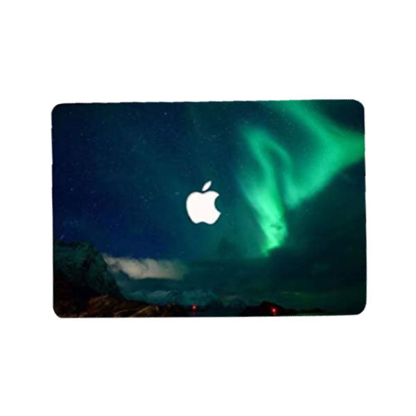 RS-682Black With Apple Cut Out Logo - Macbook Case - Macbook Air Pro 13" 13.6" inch  + Free Keyboard Cover