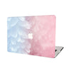 RS-776White With Apple Cut Out Logo - Macbook Case - Macbook Air Pro 13" 13.6" inch  + Free Keyboard Cover