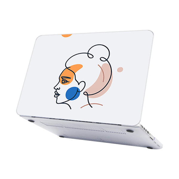 RS-963WHITE Without Apple Cut Out Logo - Macbook Case - Macbook Air Pro 13" inch  + Free Keyboard Cover