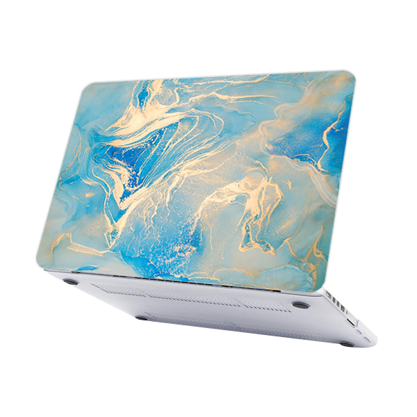 RS-1369White Without Apple Cut Out Logo - Macbook Case - Macbook Air 13.6" inch  + Free Keyboard Cover