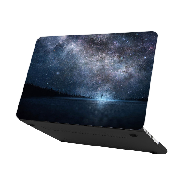 RS-784Black Without Apple Cut Out Logo - Macbook Case - Macbook Air 13.6" inch  + Free Keyboard Cover