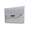 Wool Felt Grey  - Macbook Sleeve -  Macbook Air Pro Retina M1 M2 13" 13.6" inch