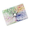 4Tone Tree With Apple Cut Out Logo - Macbook Case - Macbook Air Pro 13" inch  + Free Keyboard Cover