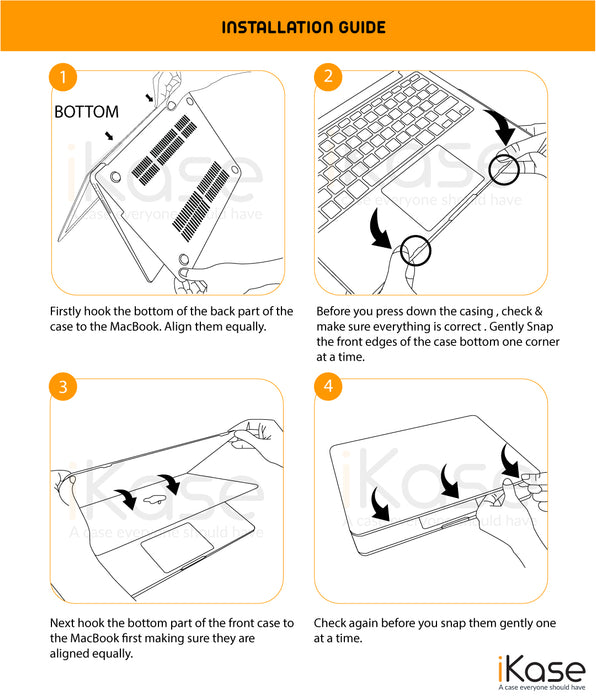 Crystal Clear - Macbook Case - Macbook Air Pro Retina M1 M2 11" 12" 13" 13.6" 14" 16" inch + Free Keyboard Cover